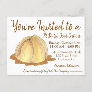 Amish Pennsylvania PA Niederländisch Food Festival Einladungspostkarte