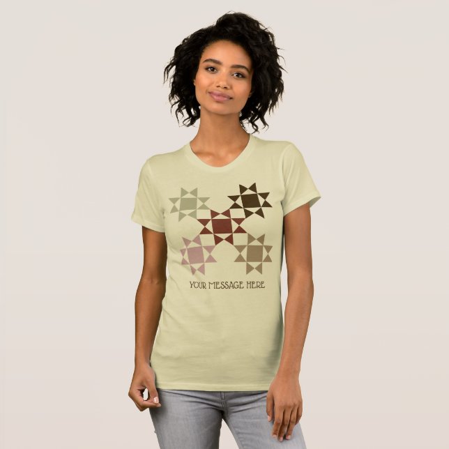 Amish Quilt benutzerdefinierte Message-Grafik T-Shirt (Vorne ganz)