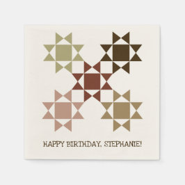 Amish Quilt blockt Personalisiertes Quilting Serviette