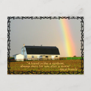 Amish Rainbow. Freunde Sprichwort. Postkarte