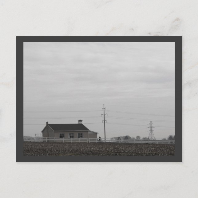 Amish Schoolhouse Postkarte (Vorderseite)
