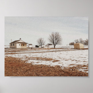 Amish-Schulhaus-Druck Poster