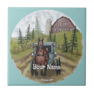 Amish Town Day Fliese