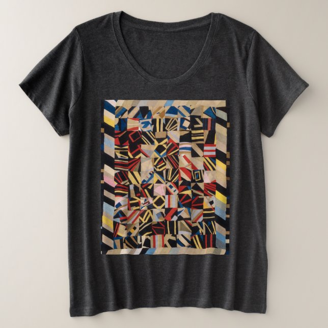 Amish-verrückte Quilt Große Größe T-Shirt (Design vorne)