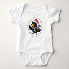 AMITA | Cheerful Crow - Holiday Lights Baby Strampler