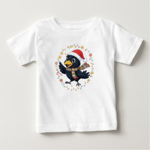 AMITA   Fröhliche Krähe - Weihnachtsbeleuchtung Baby T-shirt