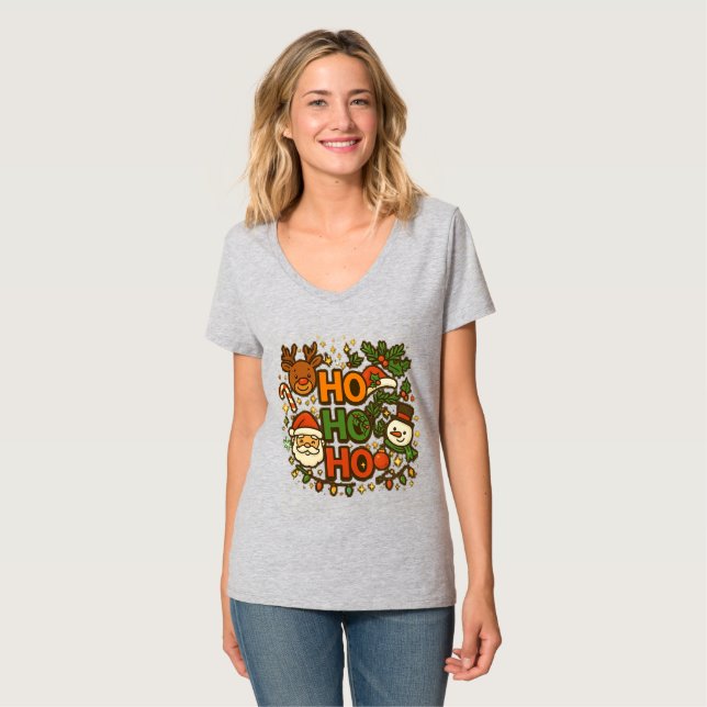 AMITA | HO HO HO Holiday Crew Tee (Vorderseite Vollansicht)