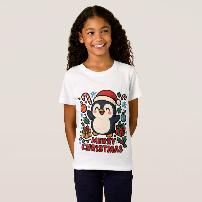 AMITA | Merry Christmas Penguin T-Shirt (Vorne ganz)