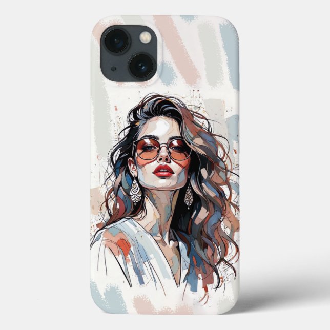 AMITA | Soft Pastel Art Woman Phone Cases (Rückseite)