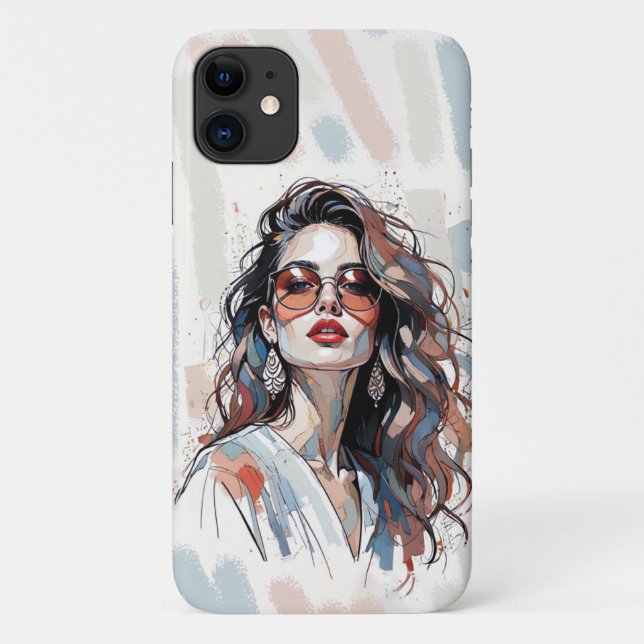 AMITA | Soft Pastel Art Woman Phone Cases (Rückseite)