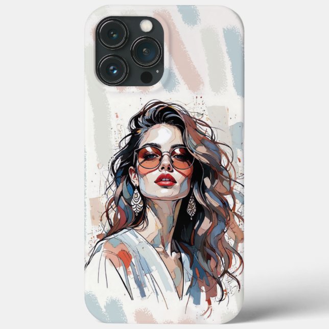 AMITA | Soft Pastel Art Woman Phone Cases (Rückseite)