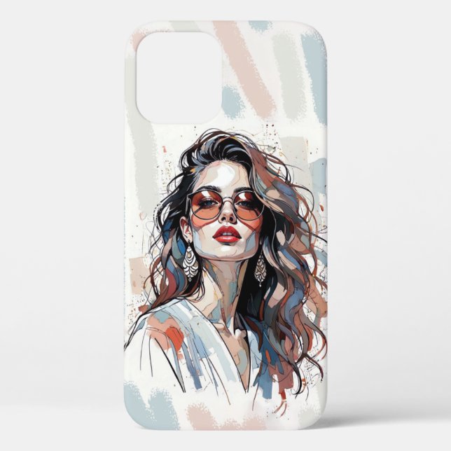 AMITA | Soft Pastel Art Woman Phone Cases (Rückseite)