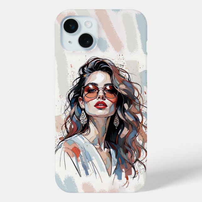 AMITA | Soft Pastel Art Woman Phone Cases (Rückseite)