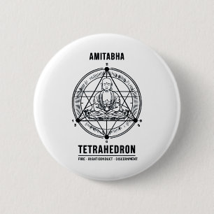 Amitabha Buddha Tetrahedron - Heilige Geometrie un Button