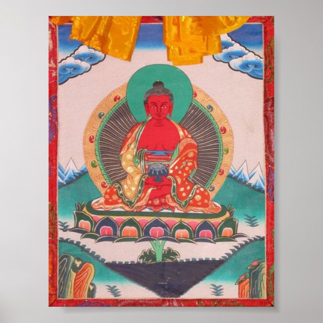 Amitabha Buddha Tibetisch-buddhistische Thangka Ar Poster (Vorne)