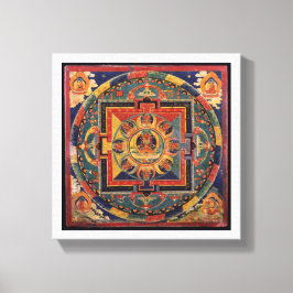 Amitayus mandala, tibetische Schule des 19. Jahrhu Leinwanddruck