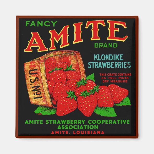 Amite Klondike Strawberries Magnet (Vorne)