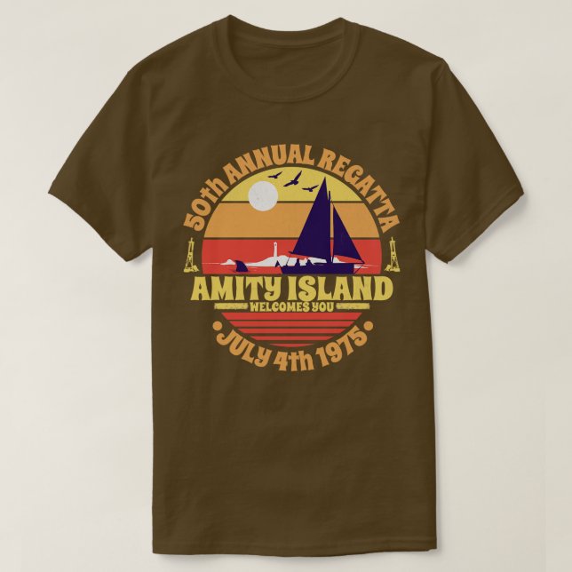 Amity Island 50. Jährliche Regatta 4. Juli 1975 We T-Shirt (Design vorne)