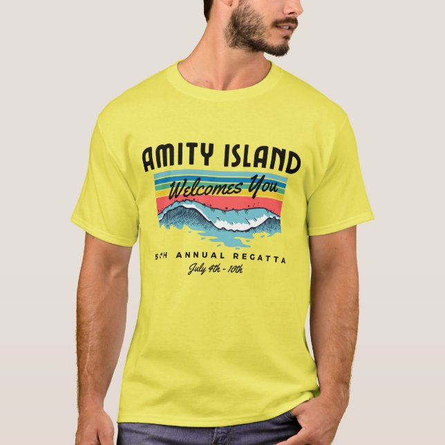 Amity Island heißt Sie willkommen - Jaws Movie T - T-Shirt (Vorderseite)