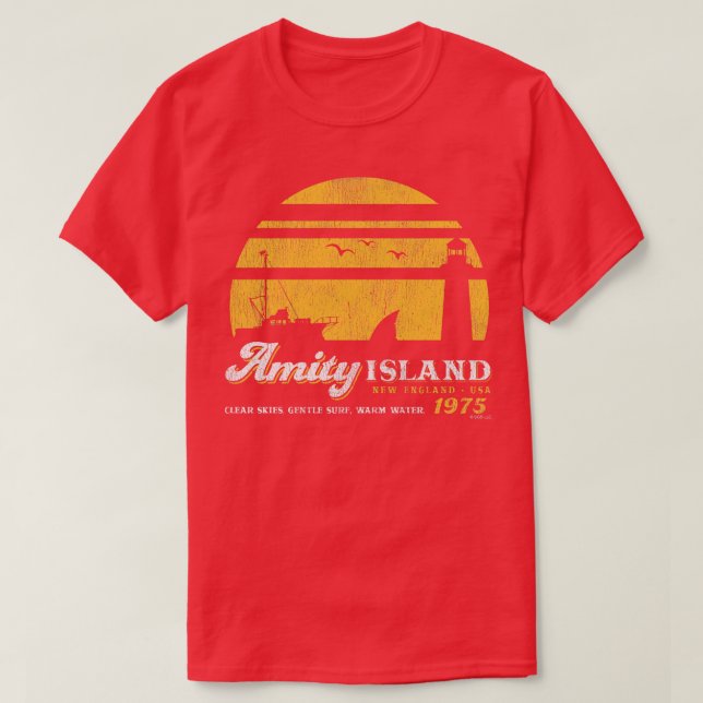 Amity Island Sunset Worout Universelle UCS LLC T-Shirt (Design vorne)