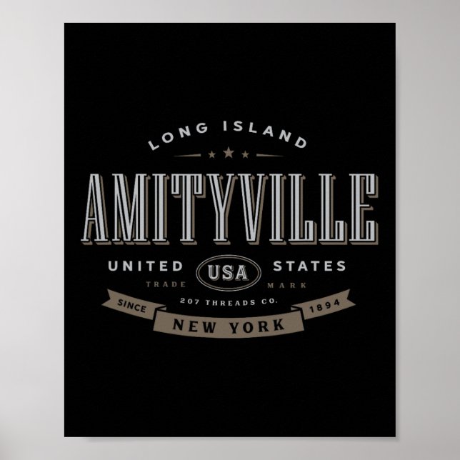Amityville Ny New York Vacation Souvenir  Poster (Vorne)