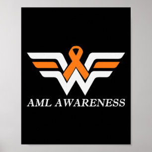 Aml Warrior I'm Fine Acute Myeloid Leukemia Awaren Poster