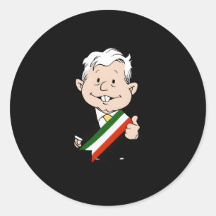 Amlo Amlito Ni No Vamos A Dejar Ni No Vamos A Ra Runder Aufkleber