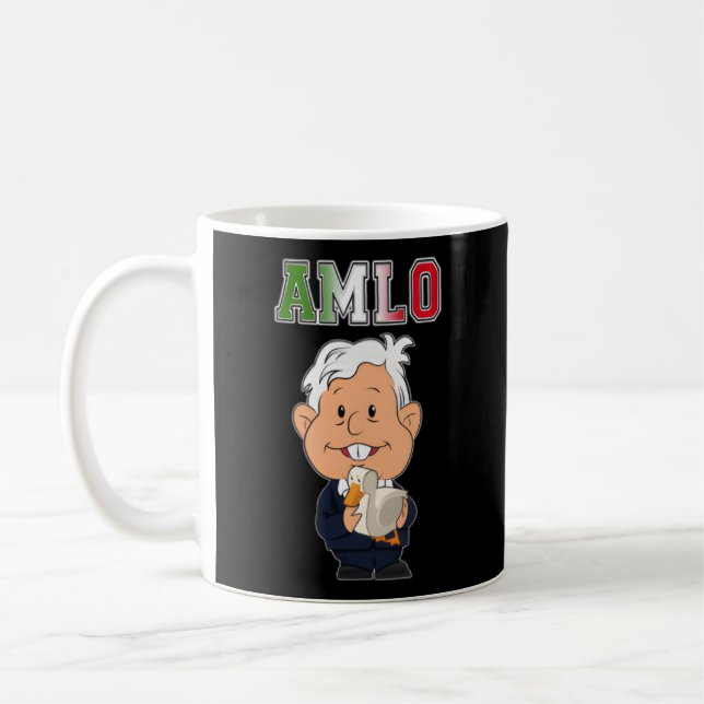 Amlo mexikanischer Präsident Lopez Obrador Preside Kaffeetasse (Links)