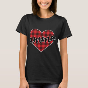 Amma Buffalo Kariert Heart Gemütlicher Weihnachtsf T-Shirt