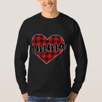 Amma Buffalo Kariert Heart Gemütlicher Weihnachtsf T-Shirt