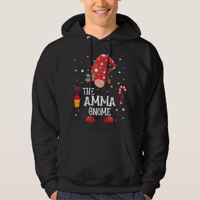 Amma Gnome passt Familie Weihnachten Gnome Paj Hoodie (Vorderseite)