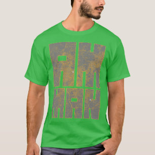 Amman City Map Typografie Bauhaus T-Shirt