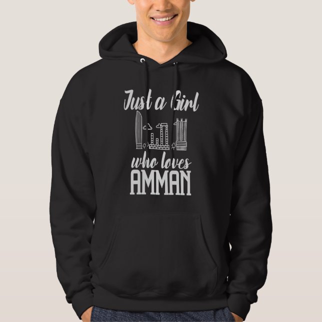 Amman Jordan City Skyline Map Travel 1 Hoodie (Vorderseite)
