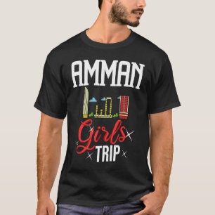 Amman Jordan City Trip Skyline Karte Reise 1 T-Shirt