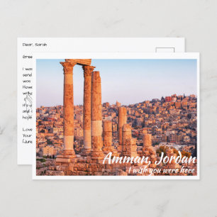 Amman Jordan mit Citadel Postcard Postkarte