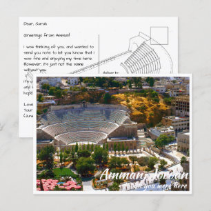 Amman Jordan mit römischem Theater Nah Postkarte