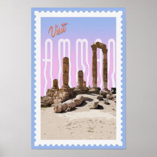 Amman Jordan Reise Poster