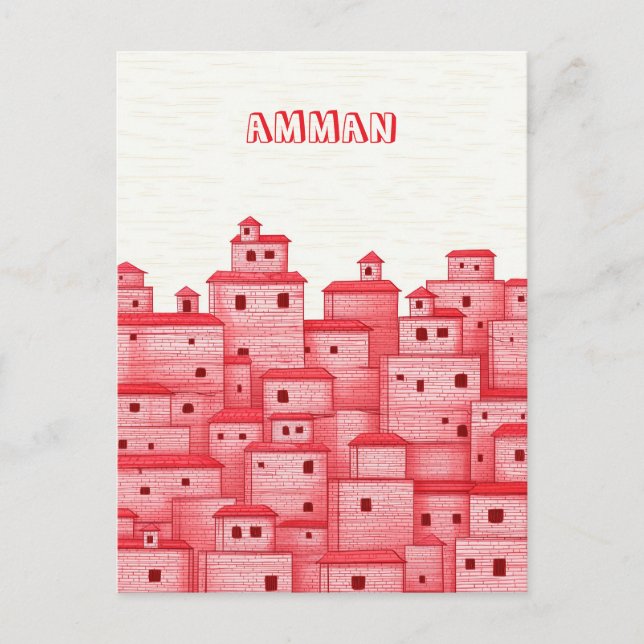 Amman Jordan Reise Postkarte (Vorderseite)