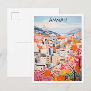 Amman Jordan Reise Stadt Ästhetik Postkarte