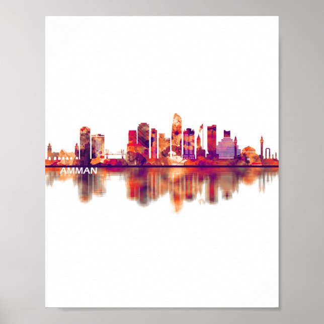 Amman Jordan Skyline Poster (Vorne)