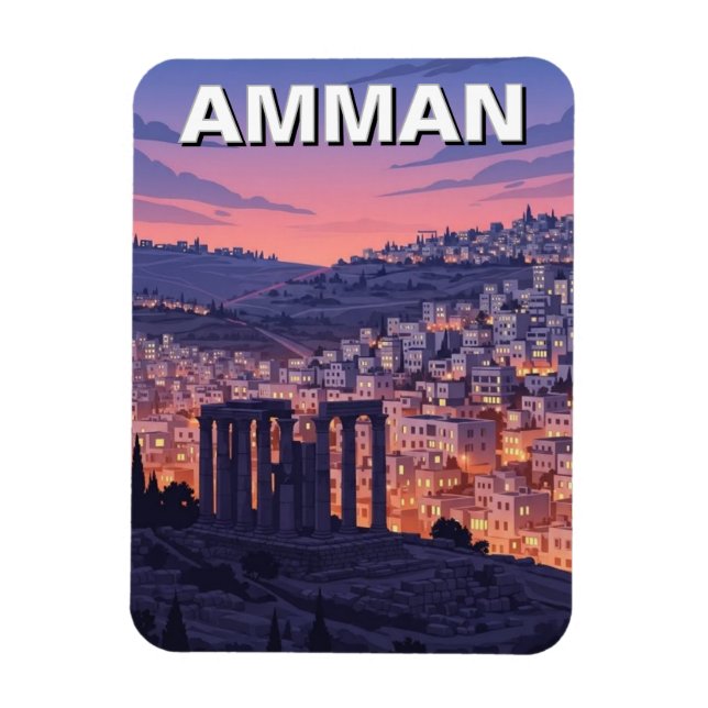 Amman Jordan Travel Magnet (Vertikal)