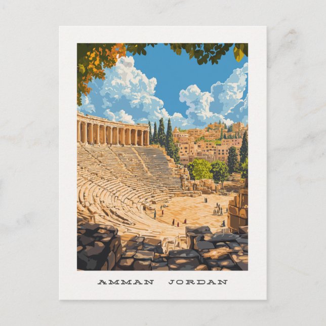 Amman Jordan Travel Postcard Postkarte (Vorderseite)