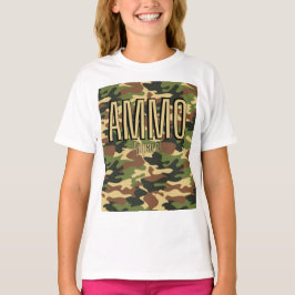 AMMO Apparel Classic Army Print Girl's T - Shirt