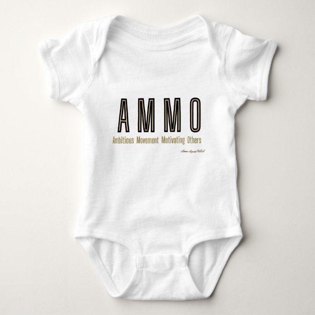 Ammo Apparel USA Akronym Unisex Baby Strampler (Vorderseite)
