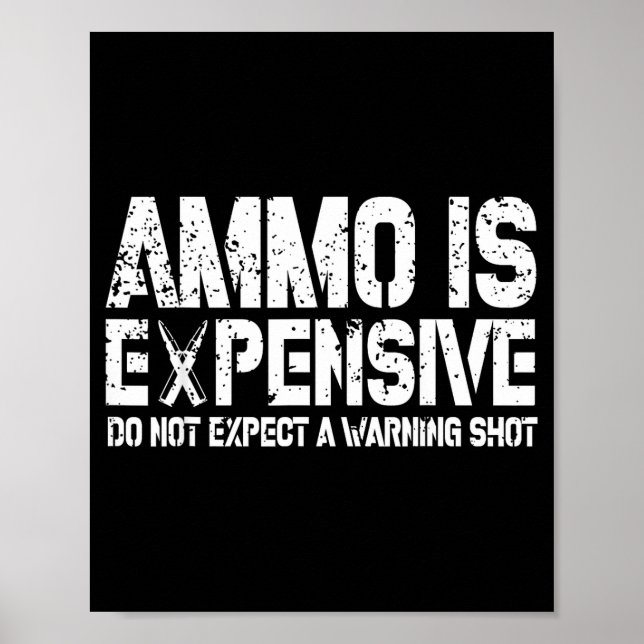 Ammo Is Expensive Do Not Expect A Warning Shot Usa Poster (Vorne)