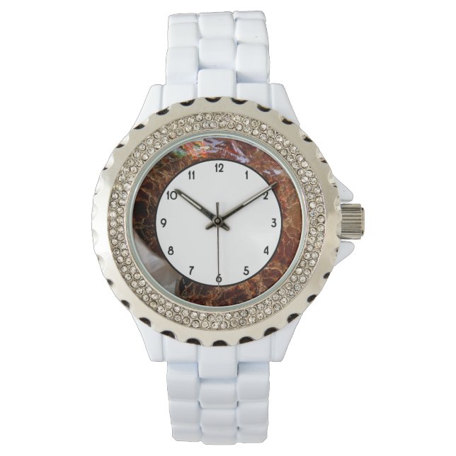 Ammolite Ammonit Armbanduhr (Vorderseite)