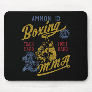 Ammon ID Boxen MMA USA Vintage abgenutztes Design Mousepad