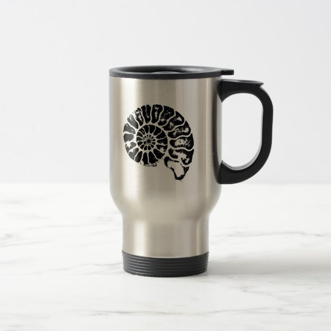 Ammonit-Fossil-Tasse Reisebecher (Rechts)