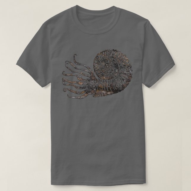 Ammonite Fossil T - Shirt (Design vorne)