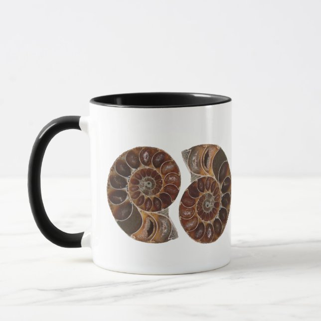 Ammonite Fossils Tasse (Links)